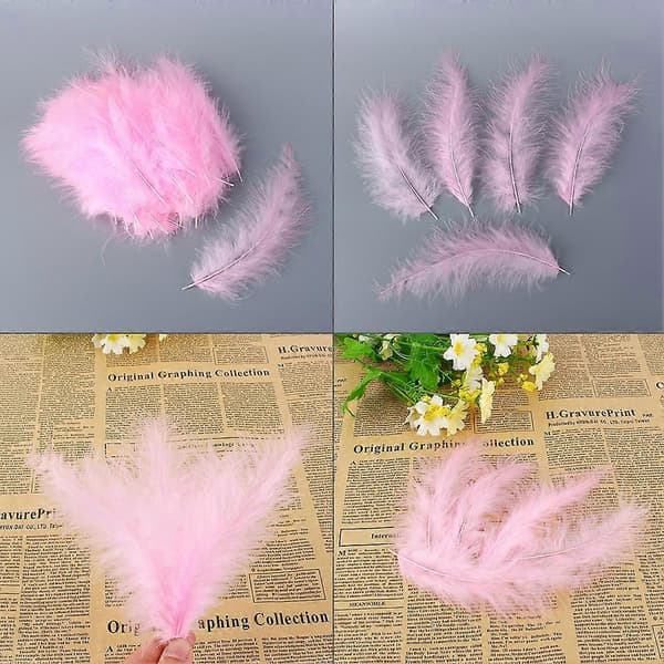 200 pcs Marabou Feathers for Wedding Decor Hat Art Crafts/Wedding Decor