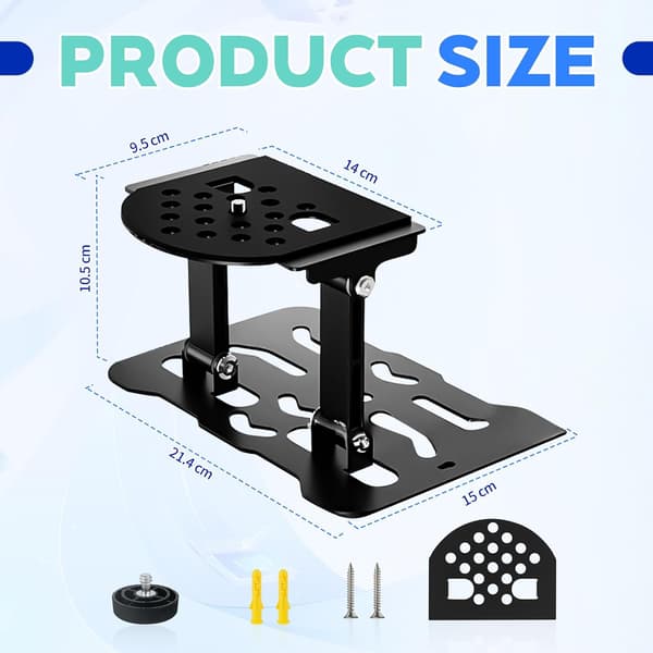 Projector Mount, Universal Adjustable 180° Foldable Metal Projector Bracket for Ceiling, Easy to Install, Up to 10 kg