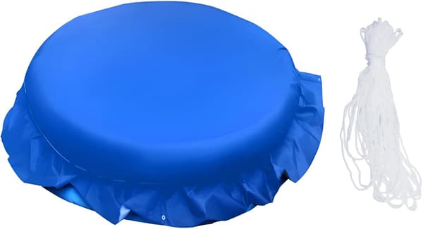 14 fot runt poolskydd, 210D polyester solskydd Blue 14 FT