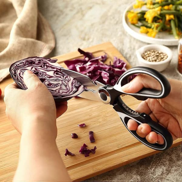 Kitchen Shears, 2 Pcs Heavy Duty Kitchen Scissors, Scissors for Kitchen Use, Stainless Steel Poultry, Fish, Meat, Vegetables