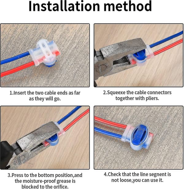 20 stykker harpiksfylte kabelkoblinger for Automower robotgressklipper
