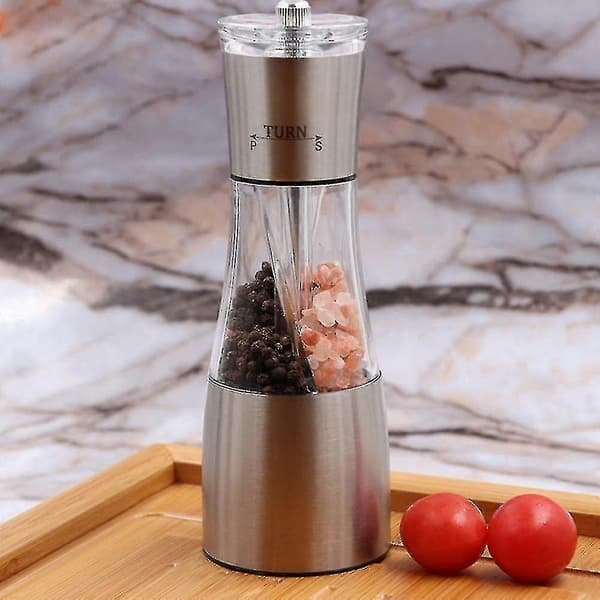 Robust Double Salt and Pepper Grinder Combo, Adjustable Ceramic Grinder
