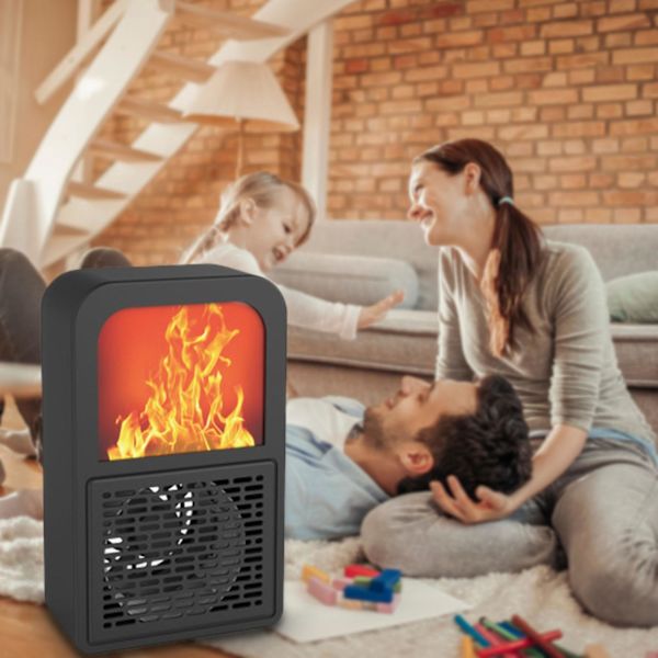 Koti Mini Pöytälämmitin Nopea Lämmitys Simuloitu Takka Liekki Lämmitys Toimisto Koti