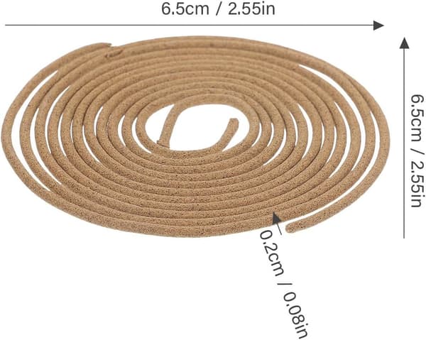 1 Box Natural Incense Sandalwood Coils, Brown Scented Safe Incense Coils