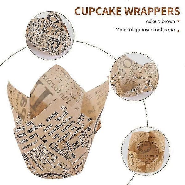 150 stk. Cupcakeforme Bageforme Muffinsforme Fedtbestandige Cupcakeforme af Papir til Bryllup, Bi