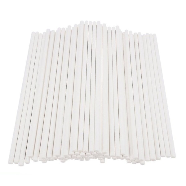 150 stk. Papir Lollipop Pinde Kage Pinde Til Fødselsdagsfest DIY Håndværk Projekt Hvid 150 stk White 150pcs