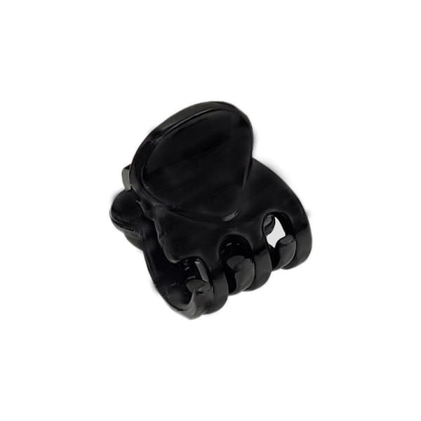 100 stk Sorte Mini Ridsefri Hårklemmer, Sideklemmer - 1cm Frostet