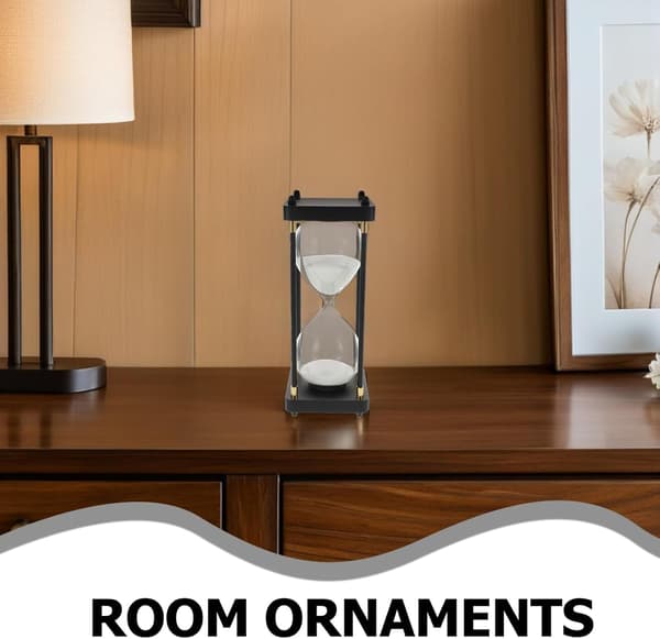 Solidt træ timeglas med glas og aluminiumoxidrør