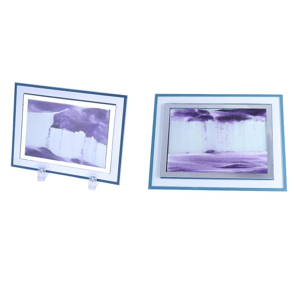 3d kunst kviksand maleri glasramme kviksand maleri Delikat kviksand maleri gave desktop annonce Purple 20*15cm