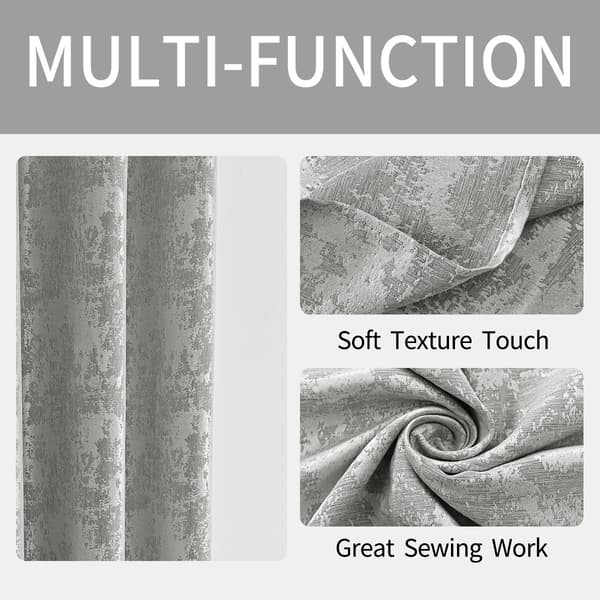 Elegant Blackout Curtains with Wood Ring Pattern M M M