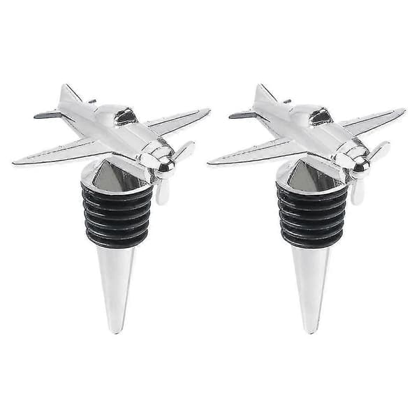2 stk Flyformet Rødvinsstopper Metall Champagneflaskestopper For Bar