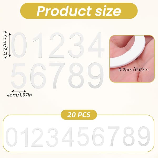 2 sett 2,7 tommer hvit 3D for (hvit) White