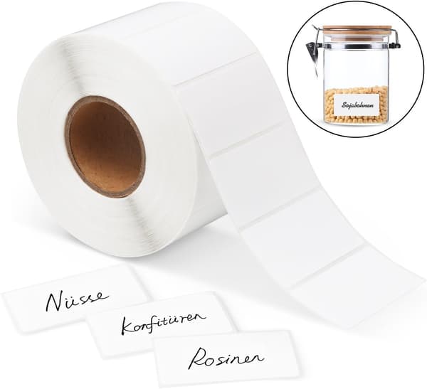 1000 itseliimautuvaa kotitarraa 6 x 3 cm