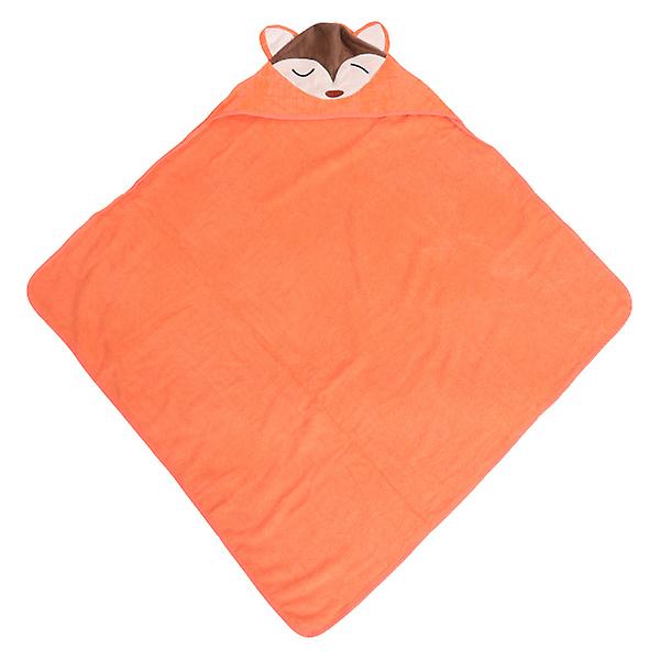 Strandhandduk Poncho Baby Tecknad badhandduk Älgform Baby Huva Barnbadkar Orange