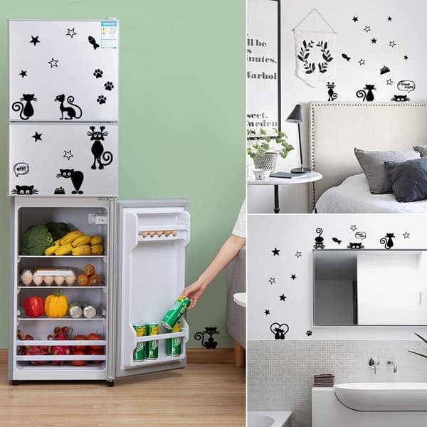 Cat Wall Sticker, Light Switch Stickers Cat Black Cat Wall Stickers Cr