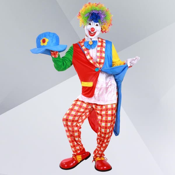 Halloween Klovnekostume Voksen Mænd Polyester Festtøj Sæt