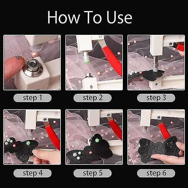 DIY-Hantverksprylar Nitar Kompatibel Med Dekoration Kläder Pärla Fixeringsverktyg