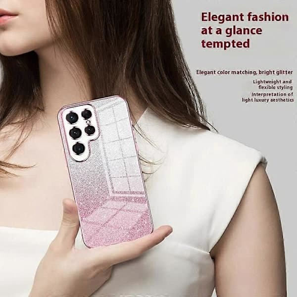 Elektropletteret Gradient Glitter TPU-cover til Samsung Galaxy S25 Ultra - Grøn