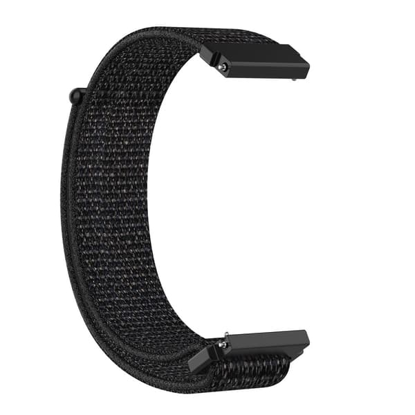 Nylonarmbånd med velcro - Sort (20 mm) 10 10
