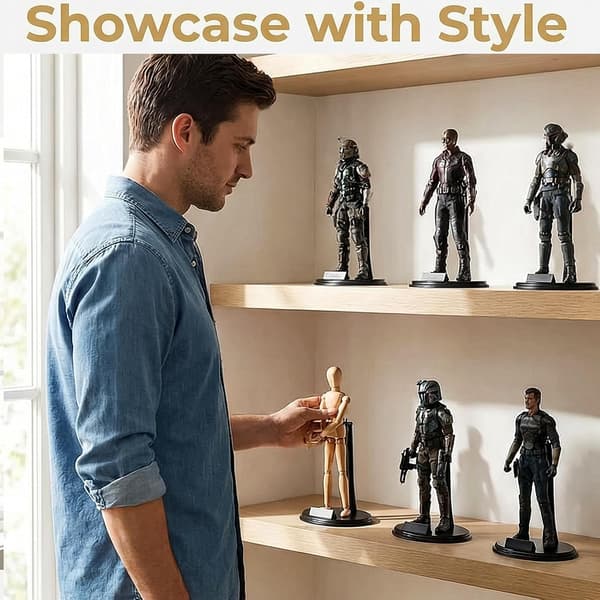5-pack actionfigurställ, svart dockhållarställ, 1/6 skala figurställ för 12-tumsfigurer, justerbar höjd