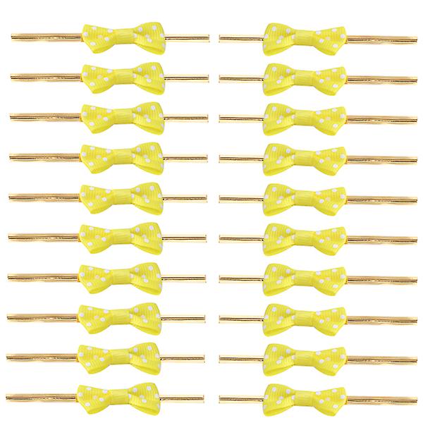 100 stk. Bagepakke Punktbue Stålbindende Bånd Til Slikpose Dessertforsegling (gul)Gul Yellow