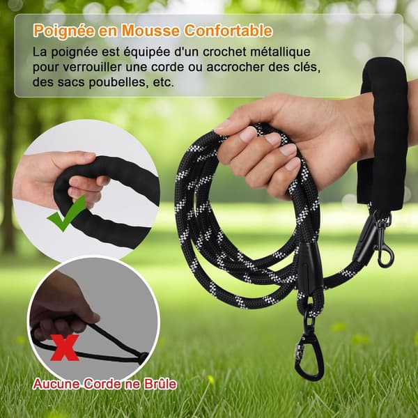 Dog Training Leash, 5M Dog Training Line, Long Leash with Padded Handle for Small, Medium and Large Dogs