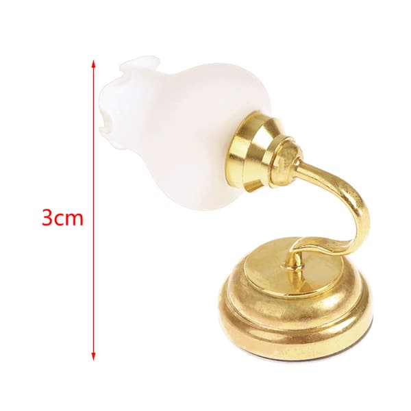 Dollhouse Miniature Wall Lamp LED Light Desk Lamp Wall Light