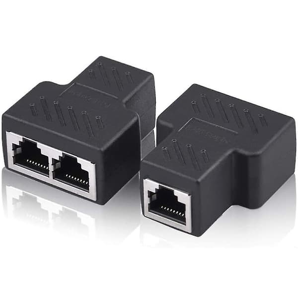 Telefonjack Splitter, RJ11 1 Hun Til 2 Hun Telefonlinjesplitter