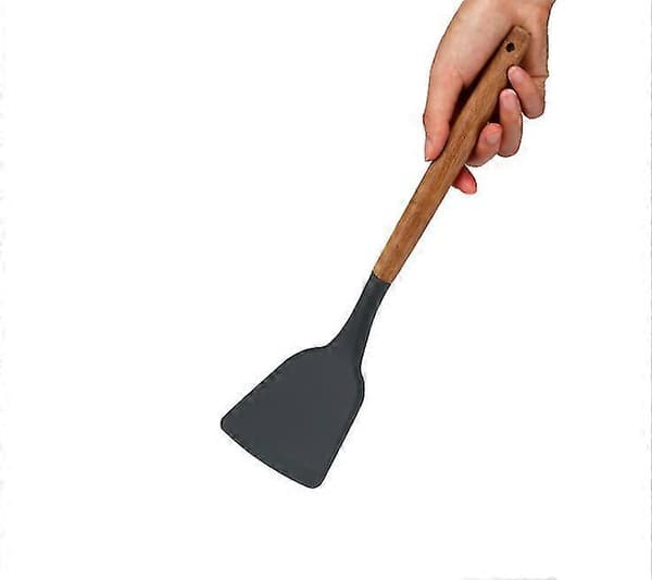 Non-stick Silicone Kitchen Utensil Set with Wooden Handle, 5 Pieces