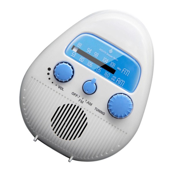 Trådlös Laddningshögtalare Vandringshögtalare Duschradio Trådlös Radio Bärbar Högtalare Mini Musikhögtalare White 6X13.2CM