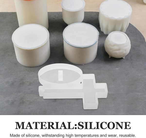 Large Silicone Cross Mold with Base for DIY Aromatherapy Candle Holders, Plaster Casting Mold
