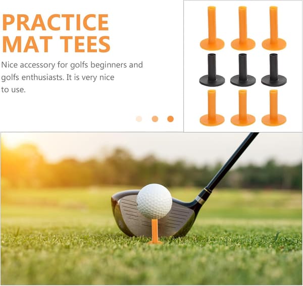 9 stk. gummi golftees sæt 88 mm 70 mm 60 mm til driving range træning indendørs golfmåtte