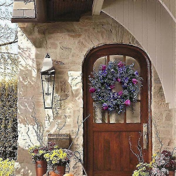 Spring Summer Wreath Artificial Front Door Garland Creative Outdoor Decor