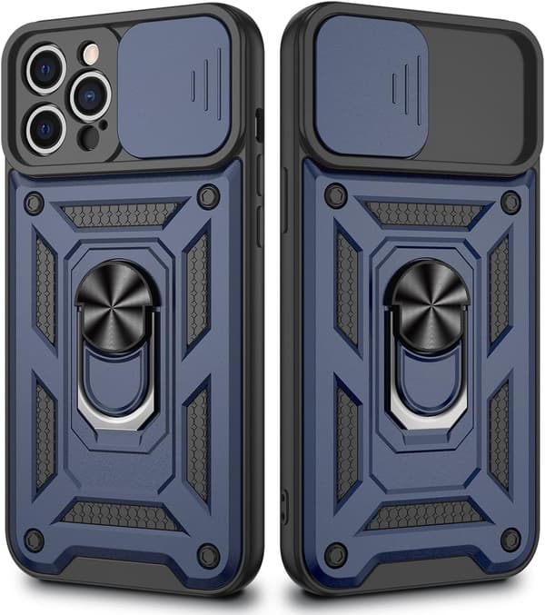 Kompatibel med iPhone 12 Pro Max Cover med Skyde Kamera Dækning &