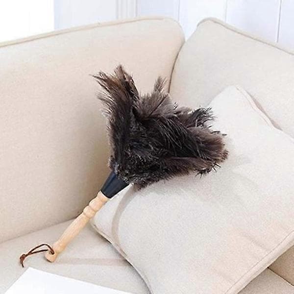 Wood Handle Cleaning Duster - Anti-static Fur Brush