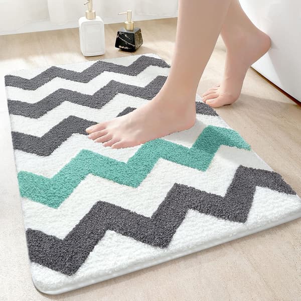 Anti-slip Bathroom Mat, Soft Microfiber Shower Mat, Extra Thick Shower