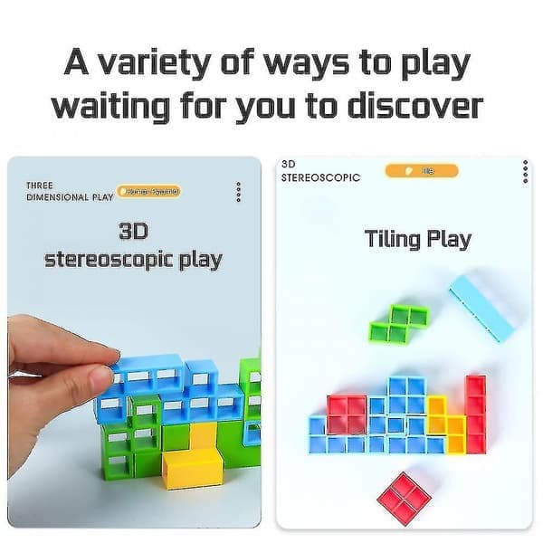 48 Pcs Tetra Tower Balance Stacking Blocks Game, 100% New