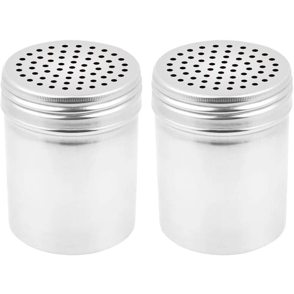 (Sæt med 2) 10 Ounce Krydderiblander, Krydderiblander i Rustfrit Stål til Madlavning/Bagning