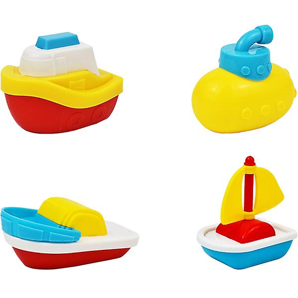 4 stk Sommer Toddler Legetøj Pool Flydende Legetøj Badevand Legetøj Skib Vand Legetøj Sjov Badelegetøj Skib Bruser Pool Legetøj Assorteret Farve 8x5.8cm Assorted Color 8x5.8cm