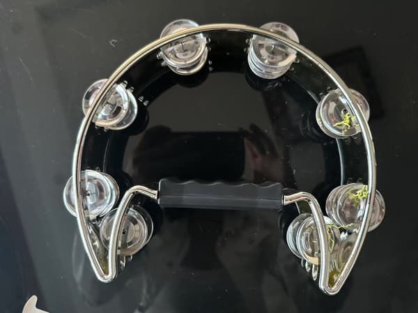 Dubbelradiga skallror, färgglada slagverk, handskallror - Silver