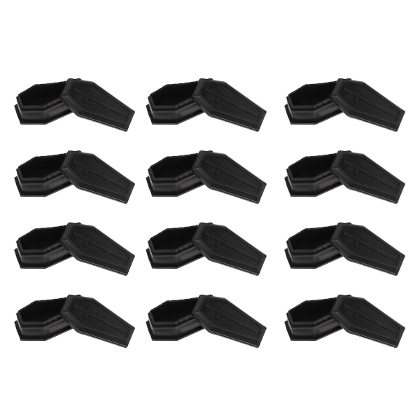 12 st Vampirina Leksaker Kista Smyckeskrin Kartongkista Kistformad Ask Liten Kistask Leksakskista Svart 5,5x2,8cm Black 5.5x2.8cm