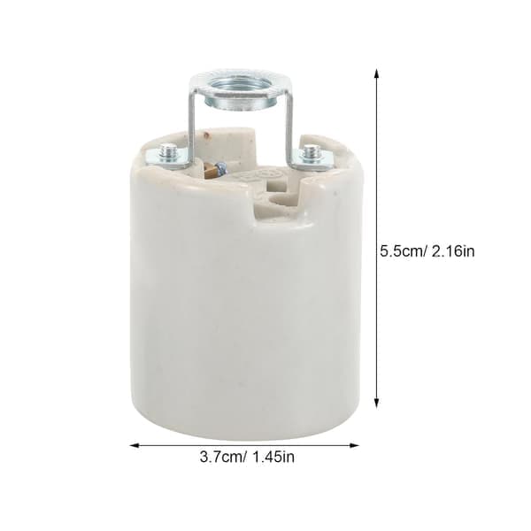 E26 Lamp Base Ceramic Lamp Socket Replacement Edison Bulb Pendant Lamp Base Socket Chandelier Light Holder Parts for Fixture Parts (Ho)