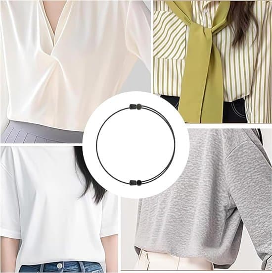 Garment Drawstring (3-pack) - Adjustable Elastic Waist - 91 cm Circumference - For Sweaters, T-shirts, and Loose-fitting Tops - No Sewing Required