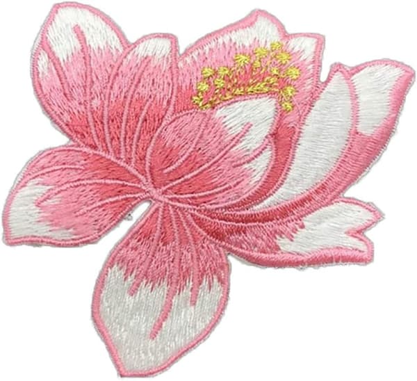Värmeplåster Lotus DIY broderilapp Roslapp broderimärke