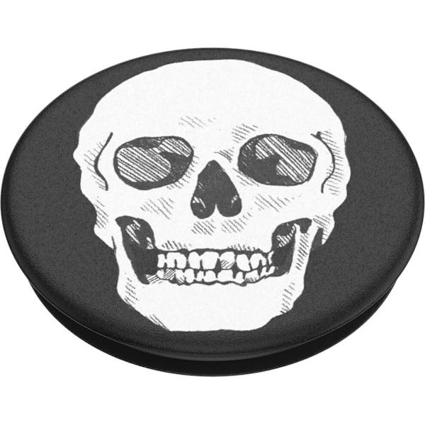 POPSOCKETS Shaky Bones White Avtagbart Grip med Ställfunktion Svart, Vit