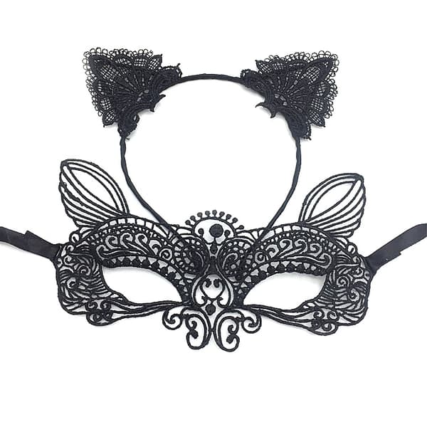 （Hoops + alver）Blonde Kvinne Ulvehode Maske (Maske A)