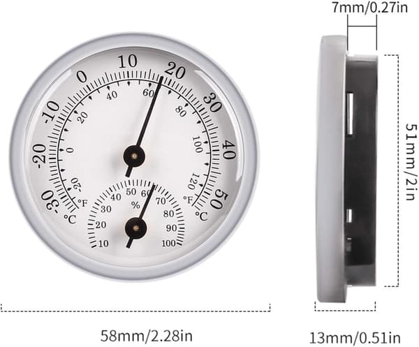 Hygrometer Analog Termometer til Indendørs og Udendørs, Digital Termometer Hygrometer guld gold