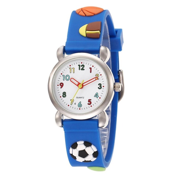 Børnegave Børne 3D Ur Børneur Børne Sport Tid Ur Armbåndsur KidsBlu Blue 21X2.6CM