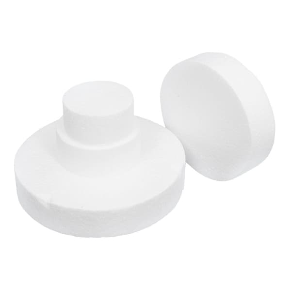 White Polystyrene Foam Cake Dummy for Wedding Decoration Birthday Party Cake Decorating 4-Tier 1 Set