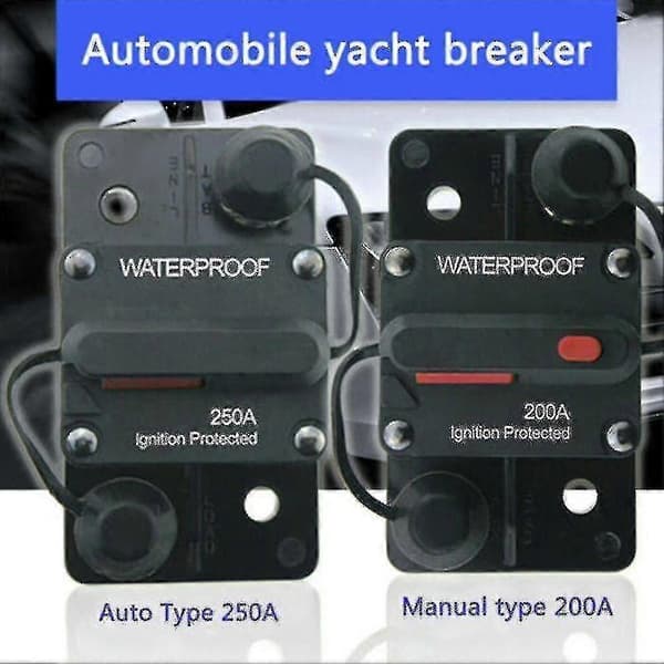 Amp Circuit Breaker Fuse Reset 12-48v Automatic Waterproof 1pc-black